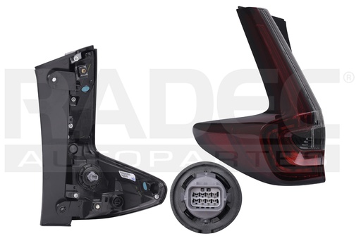 [017-1303-39] CALAVERA EXTERIOR HD CR-V 20-21 OBSCURA C/LEDS C/FOCO DEPO IZQ