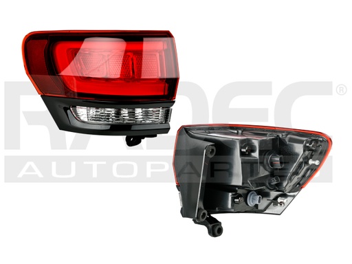 [017-1605-25] CALAVERA EXTERIOR JP GRAND CHEROKEE 14-20 FILO NEGRO C/LEDS DEPO IZQ