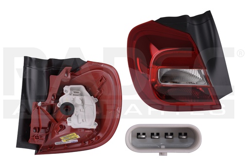 [017-2024-09] CALAVERA EXTERIOR MC CLASE GLA 250 15-19 AMERICANA C/LEDS C/FOCO DEPO IZQ