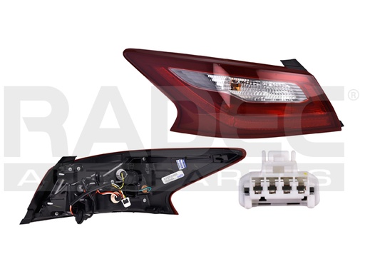 [017-2302-47] CALAVERA EXTERIOR NS ALTIMA 17-18 ROJO/GRIS C/FOCO DEPO IZQ