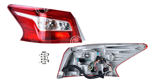 [017-2316-39] CALAVERA EXTERIOR NS SENTRA 17-19 C/LEDS DEPO IZQ