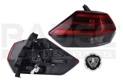 [017-2324-29] CALAVERA EXTERIOR NS X-TRAIL 18-22 AMERICANO 17-19 OBSCURA C/LEDS DEPO IZQ