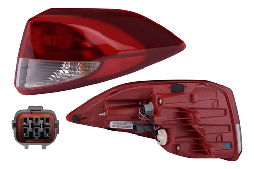 [017-3412-06] CALAVERA EXTERIOR HY TUCSON 16-18 P/FOCO S/LEDS C/FOCO DEPO DER