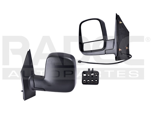 [018-0623-23] ESPEJO CV EXPRESS VAN 08-18 ELECTRICO C/DESEMPANANTE CORRUGADO 5 PINES BASE/LS/LT/SLE/SLT/1500/2500/3500 V8 8CILINDROS 4.8/6.0L 3/4 PUERTAS IZQ