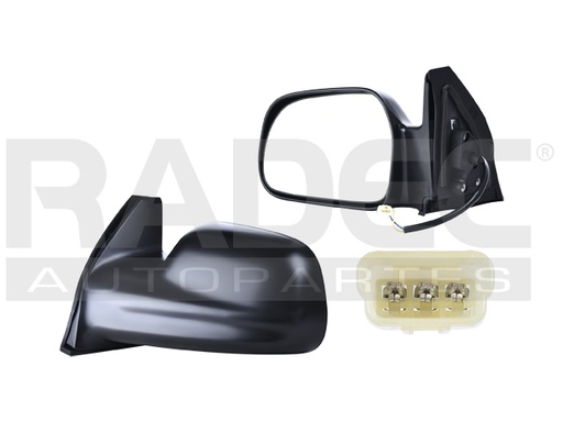 [018-0646-03] ESPEJO CV TRACKER 99-04 ELECTRICO NEGRO 3 PINES LSI/XL-7/JX/JS/JLS/JLX/EX/LX/DELUXE/ZR2/LIMITED/BASE/LT IZQ