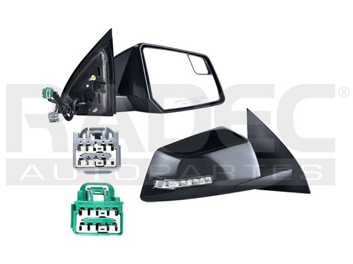 [018-0663-10] ESPEJO CV TRAVERSE 09-17 ELECTRICO E/ABATIBLE C/DESEMPANANTE C/DIRECCIONAL C/MEMORIA P/PINTAR ALL MODELS DER