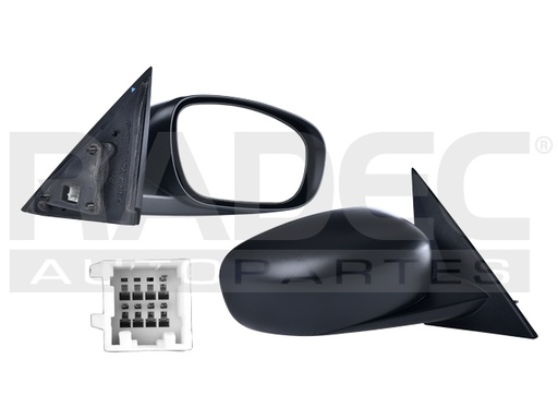 [018-0906-10] ESPEJO DG CHARGER 06-10 ELECTRICO C/DESENPANANTE CORRUGADO 5 PINES V/SRT8/SXT/RT/SE V6/V8 6/8 CILINDROS 2.7/3.5/5.7/6.1L 4 PUERTAS DER