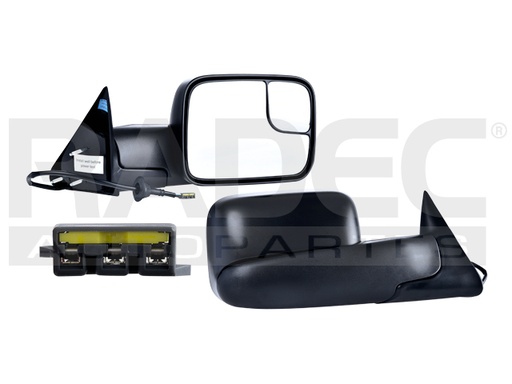 [018-0916-58] ESPEJO DG RAM 94-96 ELECTRICO TELESCOPICO CORRUGADO 3 PINES SLT/ST/CREW CAB V6/V8 6/8CILINDROS 3.7/3.9/4.7/5.9L 2/4 PUERTAS DER
