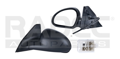 [018-1210-03] ESPEJO FD ESCORT 97-02 ELECTRICO CORRUGADO 3 PINES LS/GS/LX/ZX2/SE/BASE/SPORT L4 4CILINDROS 2.0L 4 PUERTAS IZQ