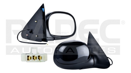 [018-1215-04] ESPEJO FD F-150 97-09 ELECTRICO CORRUGADO 3 PINES LIGHTNING/LARIAT/HARLEY/KING RANCH/BASE/XL/XLT V8 8CILINDROS 4.6/5.L 2/4 PUERTAS DER