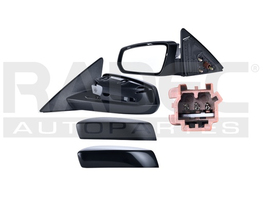 [018-1228-21] ESPEJO FD MUSTANG 10-12 ELECTRICO CORRUGADO 3 PINES BOSS/SHELBY/ST/BASE/GT V6/V8 6/8 CILINDROS 3.7/4.0/4.6/5.0L 2 PUERTAS IZQ