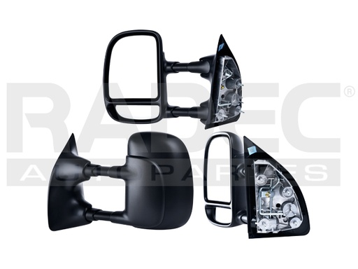 [018-1232-01] ESPEJO FD F-350 99-07 MANUAL NEGRO LARIAT/HARLEY/KING RANCH/XL/XLT V8/V10 8/10CILINDROS 5.4/6.0/6.8L 2/4 PUERTAS IZQ