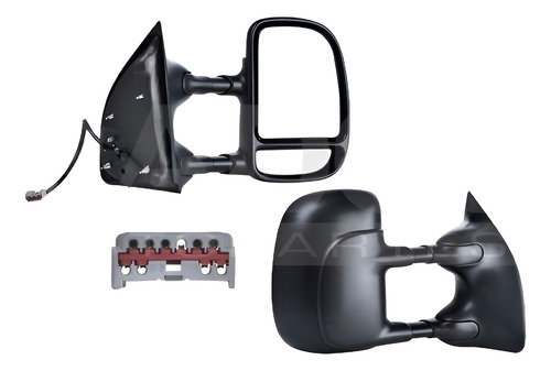 [018-1232-02] ESPEJO FD SUPER DUTY 99-06 ELECTRICO CORRUGADO 3 PINES LIMITED/XLS/EDDIE BAUER/XLT V8/V10 8/10CILINDROS 5.4/6.0/6.8L 4 PUERTAS DER