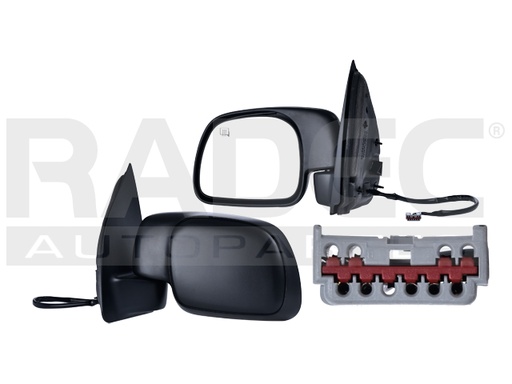 [018-1232-05] ESPEJO FD SUPER DUTY 99-07 ELECTRICO C/DESENPANANTE CORRUGADO 5 PINES LIMITED/XLS/EDDIE BAUER/XLT V8/V10 8/10CILINDROS 5.4/6.0/6.8L 4 PUERTAS IZQ