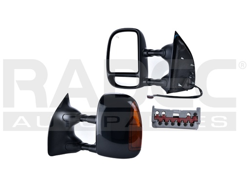 [018-1239-09] ESPEJO FD F-350 99-07 ELECTRICO C/DIRECCIONAL P/PINTAR LARIAT/HARLEY/KING RANCH/LIMITED/XLS/XL/EDDIE BAUER/XLT /F-250/F-350/F-450/F-550 8/10CILINDROS 5.4/6.0/6.8L 4 PUERTAS IZQ
