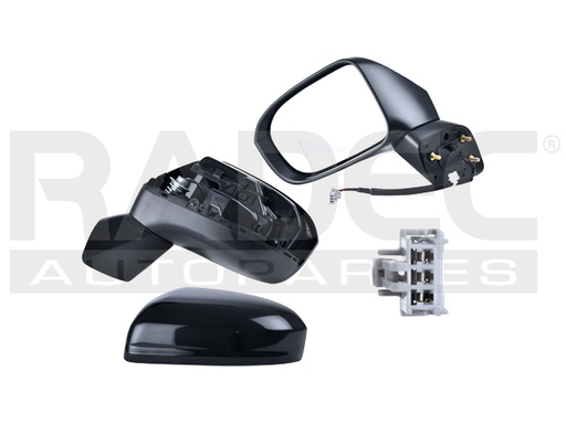 [018-1302-57] ESPEJO HD CIVIC 14-15 ELECTRICO P/PINTAR C/DESENPANANTE 5  PINES V/SI/EX-L/DX/SE/EX L4 4CILINDROS 1.5/1.8/2.4L 2/4 PUERTAS IZQ