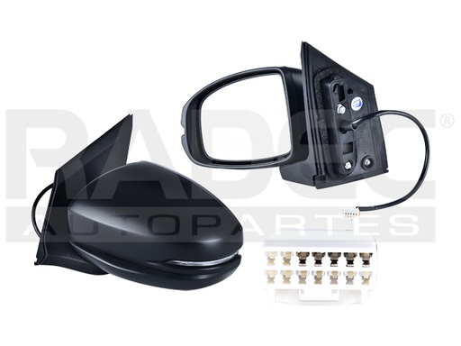 [018-1310-03] ESPEJO HD CITY 14-20 ELECTRICO C/DIRECCIONAL P/PINTAR 5 PINES IZQ
