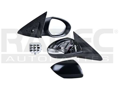 [018-1901-10] ESPEJO MZ 3 10-13 (U.S.A) ELECTRICO C/DIRECCIONAL P/PINTAR MAZDASPEED L4 4 CILINDROS 2.3L 5 PUERTAS DER