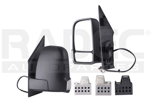 [018-2006-13] ESPEJO MC SPRINTER 18-20 ELECTRICO C/DESEMPANANTE C/DIRECCIONAL E/ABATIBLE CORRUGADO VAN/PASAJEROS/ CHASIS L4/V6 4/6 CILINDROS 2.1/3.0L 4/5 PUERTAS IZQ