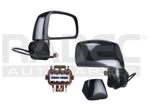 [018-2318-02] ESPEJO NS TIIDA 07-18 ELECTRICO P/PINTAR 3 PINES S/SL L4 4CILINDROS 1.8L 4 PUERTAS DER