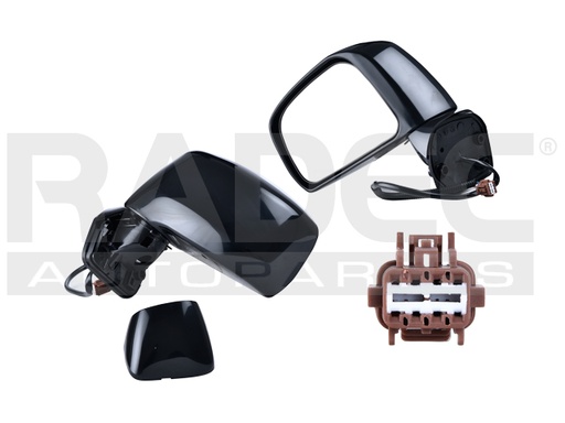 [018-2318-03] ESPEJO NS TIIDA 07-18 ELECTRICO P/PINTAR 3 PINES S/SL L4 4CILINDROS 1.8L 4 PUERTAS IZQ