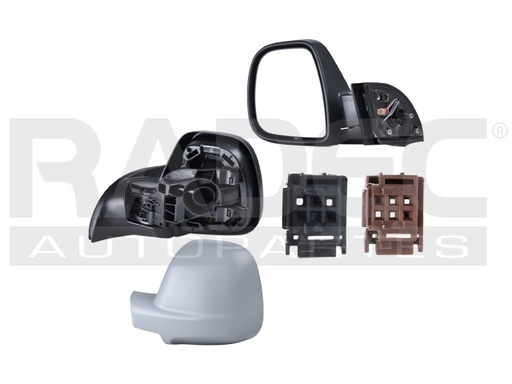 [018-2407-13] ESPEJO PG PARTNER 13-19 ELECTRICO C/DESENPANANTE P/PINTAR 5 PINES ELECTRIC/HDI 1.6 16V/VTI 1.6 95/VTI 1.6 120/HDI 1.6 90/HDI 1.6 75/HDI 1.6 115/HDI 1.6 110/1.6 IZQ