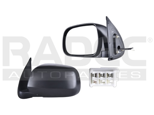[018-3007-13] ESPEJO TY HILUX 05-11 ELECTRICO NEGRO 3 PINES IZQ
