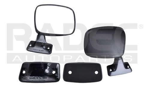 [018-3010-02] ESPEJO TY PICK UP 79-83 MANUAL CORRUGADO NEGRO (U.T.P) DER