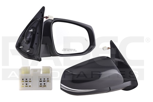 [018-3015-22] ESPEJO TY TACOMA 16-23 ELECTRICO C/DESEMPANANTE C/DIRECCIONAL P/SENSOR DE PROXIMIDAD P/PINTAR (8 PINES) 4X2/4X4/TRD/SPORT/EDICION ESPECIAL V6 6 CILINDROS 3.5L 4 PUERTAS DER