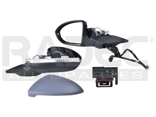 [018-3111-37] ESPEJO VW GOLF 15-19 ELECTRICO C/DESEMPANANTE C/DIRECCIONAL C/LUZ INFERIOR P/PINTAR 7 PINES GTI/R-LINE/STYLE/LIFE/HIGHLINE/TRENDLINE/COMFORTLINE/WAGON IZQ