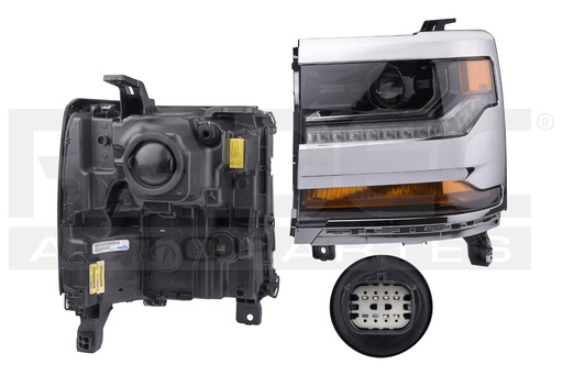 [019-0615-23] FARO CV CHEYENNE 16-18 BISEL CROMADO P/FOCO XENON DEPO IZQ