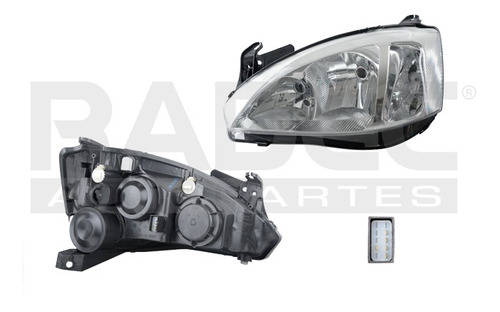 [019-0617-13] FARO CV CORSA 08-12 MANUAL P/FOCO H1/H7 5 PINES CUARTO BLANCO S/FOCO DEPO IZQ