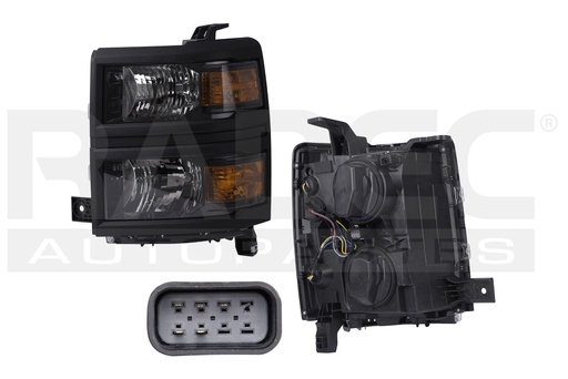 [019-0639-11] FARO CV SILVERADO 14-15 FILO NEGRO C/FOCO DEPO IZQ