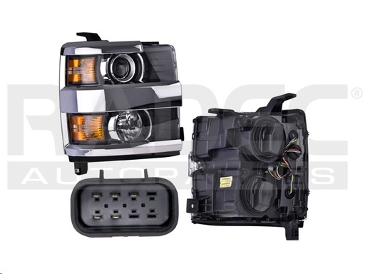 [019-0639-12] FARO CV SILVERADO 3500 15-18 C/LUPA BISEL CROMADO C/FOCO DEPO DER