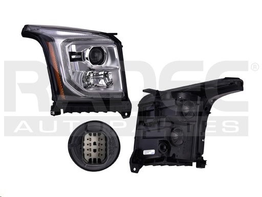 [019-0651-10] FARO CV YUKON DENALI 15-20 LUPA NEGRA P/FOCO HALOGENO C/LUZ DE DIA C/FOCO DEPO DER
