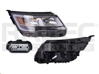[019-1214-32] FARO FD EXPLORER XLT/LIMITED/PLATINUM 16-19 FONDO CROMADO P/FOCO XENON S/FOCO C/LUZ DE DIA DEPO DER