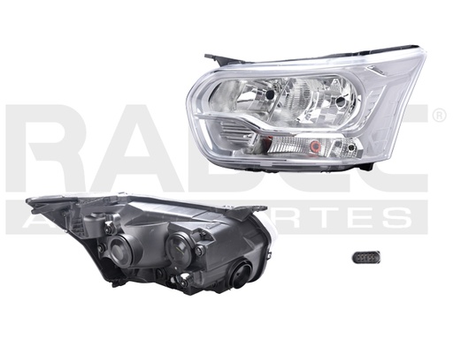 [019-1245-05] FARO FD TRANSIT 14-16 ELECTRICO C/MOTOR FONDO CROMADO S/FOCO DEPO IZQ