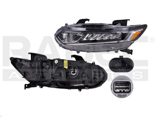 [019-1301-47] FARO HD ACCORD EX/SPORT 18-20 4 PUERTAS C/FOCO HALOGENO DEPO IZQ