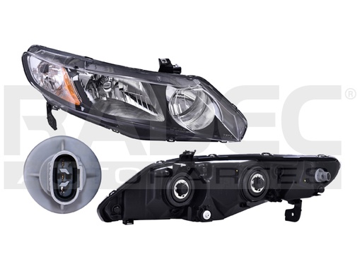 [019-1302-38] FARO HD CIVIC 06-11 4 PUERTAS HYBRID S/FOCO DEPO DER