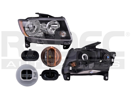 [019-1604-06] FARO JP COMPASS 14-17 FILO NEGRO C/FOCO DEPO DER