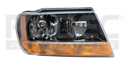 [019-1605-04] FARO JP GRAND CHEROKEE 99-04 CUARTO AMBAR FONDO NEGRO S/FOCO DEPO DER
