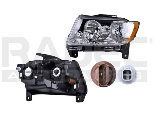 [019-1605-27] FARO JP GRAND CHEROKEE 11-13 S/FOCO HALOGENO DEPO IZQ