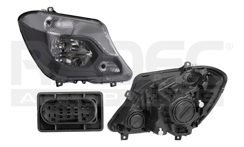 [019-2006-10] FARO MC SPRINTER 14-17 ELECTRICO C/MOTOR FONDO NEGRO S/FOCO DEPO DER
