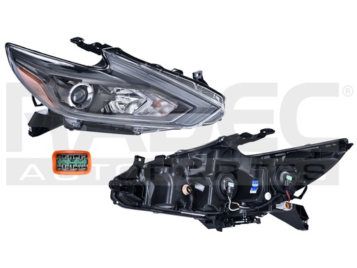 [019-2302-60] FARO NS ALTIMA 17-18 FONDO NEGRO P/FOCO HALOGENO C/FOCO DEPO DER