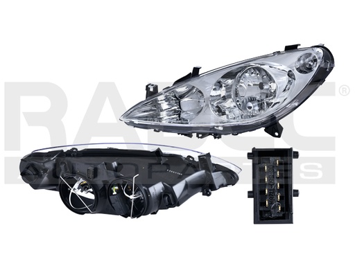 [019-2404-09] FARO PG 307 01-04 ELECTRICO C/MOTOR P/FOCO HALOGENO C/FARO DE NIEBLA S/FOCO DEPO IZQ