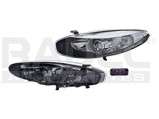 [019-2608-03] FARO RN FLUENCE 13-18 ELECTRICO FONDO NEGRO P/FOCO XENON S/FOCO DEPO IZQ
