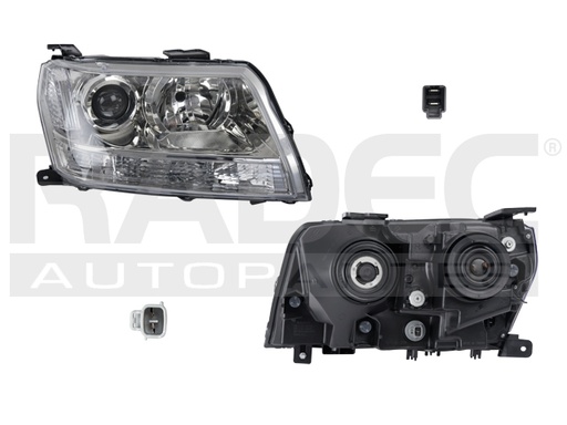 [019-2904-06] FARO SZ GRAND VITARA 09-16 MANUAL/ELECTRICO FONDO NEGRO S/FOCO DEPO DER
