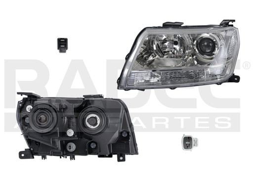 [019-2904-07] FARO SZ GRAND VITARA 09-16 MANUAL/ELECTRICO FONDO NEGRO S/FOCO DEPO IZQ