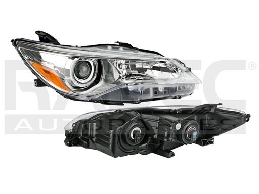 [019-3002-60] FARO TY CAMRY 15-17 FONDO CROMADO P/FOCO HALOGENO C/FOCO DEPO DER