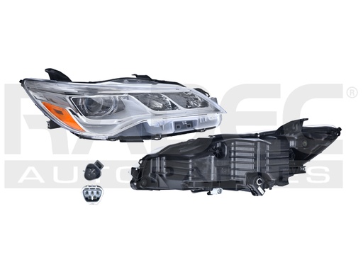 [019-3002-70] FARO TY CAMRY 15-17 FONDO CROMADO C/LEDS C/FOCO DEPO DER